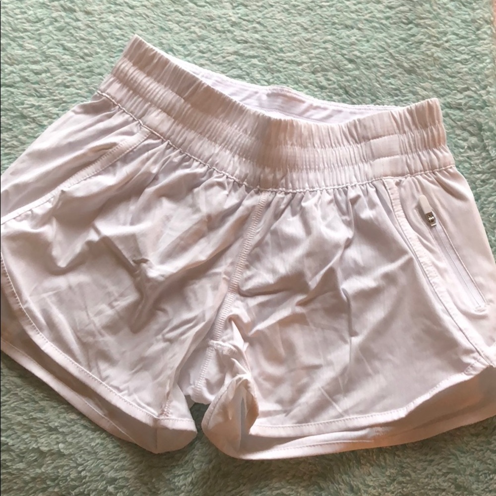 White lulu lemon shorts